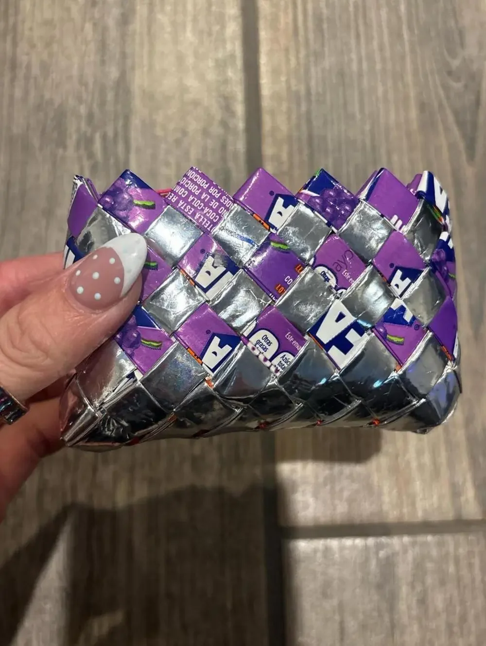 Women's Multi and Purple Wallet-purs